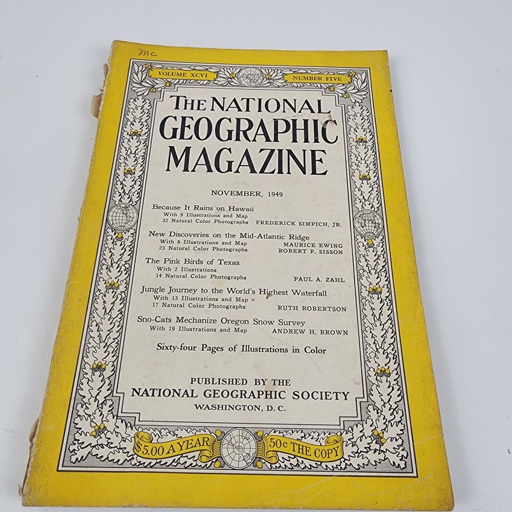 National Geographic Magazine November 1941 No  Insert